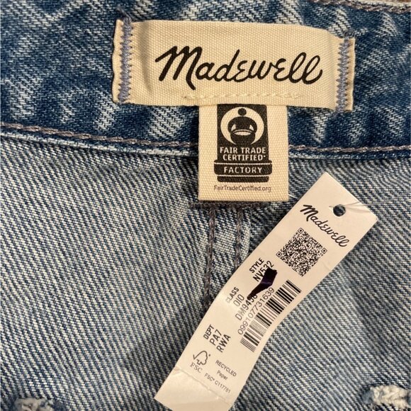 NWT Madewell Sz 31 Darted Barrel-Leg Jean Riverbend Wash Wide Relaxed Button-Fly - Picture 3 of 15